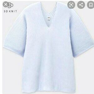 100% Cotton V-neck Ribbed Knit
